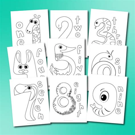 number coloring pages  kids simple everyday mom