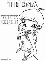 Winx Tecna Coloring Pages sketch template
