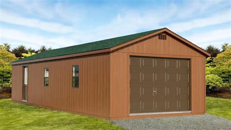 single stall ranch garage package  site storage buildings