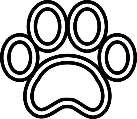 printable outline dog paw print printable word searches