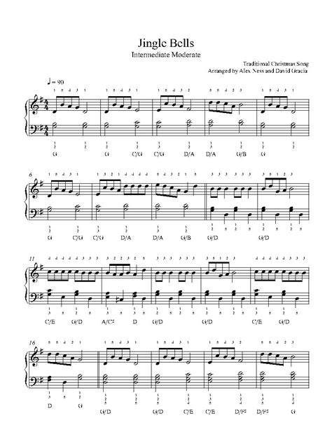 jingle bells  traditional sheet  lesson intermediate level