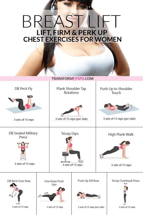chest exercises for women to lift and perk up breasts very effective
