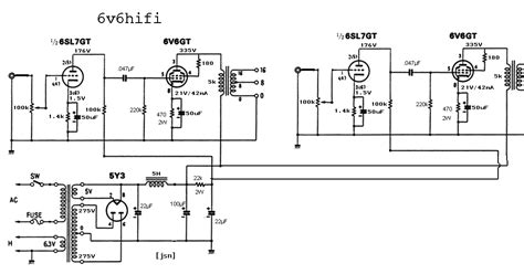 wiring schematic diagram tube  slgt vgt hifi amp