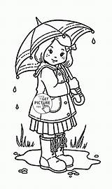 Umbrella Girl Coloring Pages Spring Kids Printables Colouring Color Wuppsy Salvador Printable Children Choose Board Colors sketch template