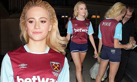 Pixie Lott Puts On A Leggy Display In Personalised West Ham Kit Daily