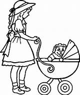 Coloring Pages Kids Carriage Baby sketch template