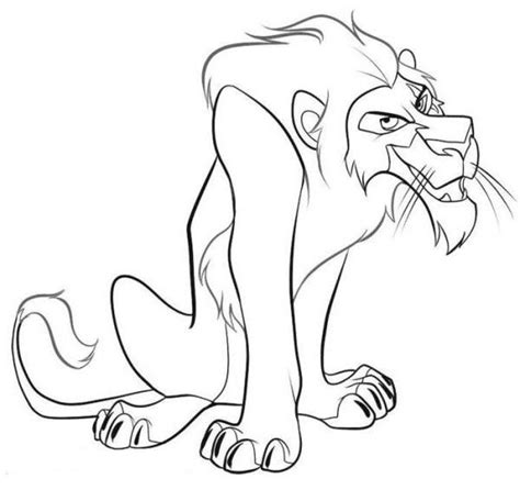 evil scar  lion king coloring page leon pintado scar rey leon