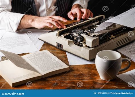 book writer  typewriter stock photo image  journalism desktop