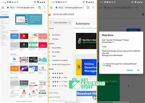 chrome extensions  android   install   browser