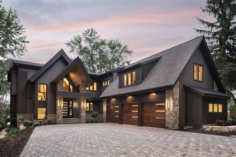 rustic contemporary lake house  privileged views  lake minnetonka contemporary lake