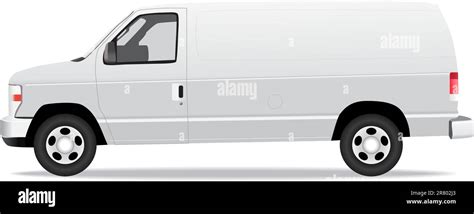 delivery van side view illustration isolated  white stock vector image art alamy
