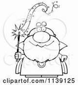 Wizard Bald Clipart Vector Shocked Illustration Thoman Cory Wand Holding Magic Royalty sketch template