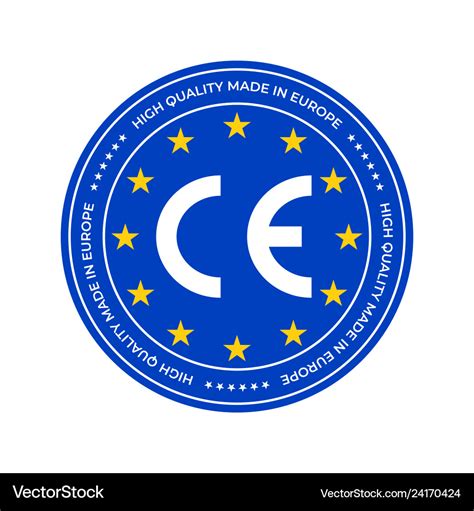 ce marking label  european conformity royalty  vector