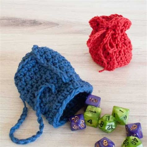 quick crochet dice bag   easy pattern crafting  day
