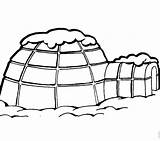 Coloring Pages Roof Getdrawings Igloo sketch template