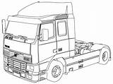 Volvo Kleurplaten Vrachtwagens Uitprinten Downloaden Truck sketch template