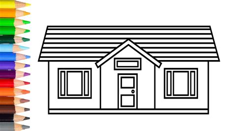 story house easy drawing