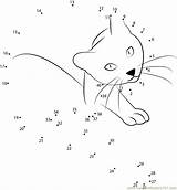 Cat Dots Connect Dot Kids Printable Worksheet sketch template