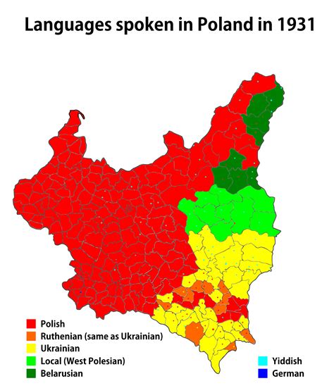 Languages Spoken In Poland In 1931 R Linguisticmaps