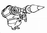 Minions Arma Stuart Minion Usando Tudodesenhos Adora Muitas Outras sketch template