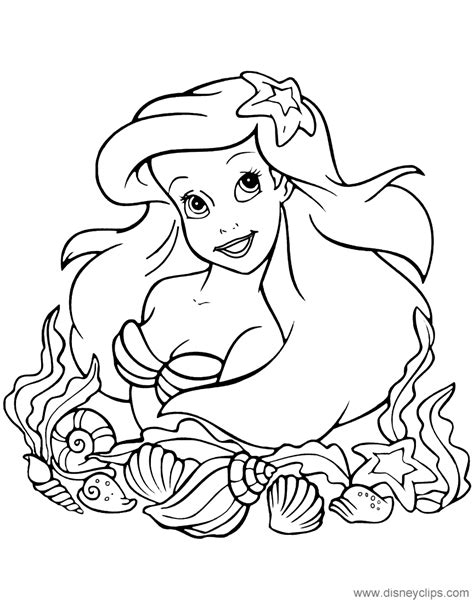 disney mermaid coloring pages png  file