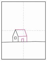 Draw Landscape Easy Simple Side Kids sketch template