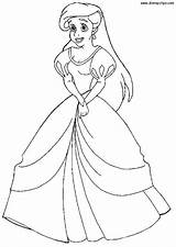 Ariel Coloring Pages Disney Princess Mermaid Color Little Dress Colouring Drawing Human Printable Sheets Print Clipart Getcolorings Book Girls Halloween sketch template