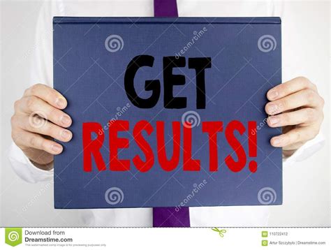 writing text showing  results business concept  achieve result