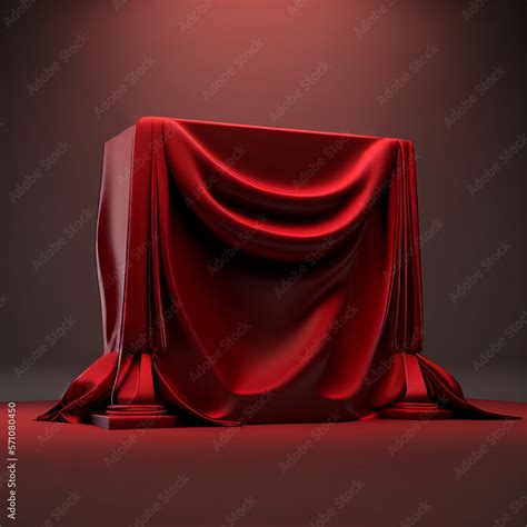 red cloth fabric cover box  table silk fabric draped oversurprise