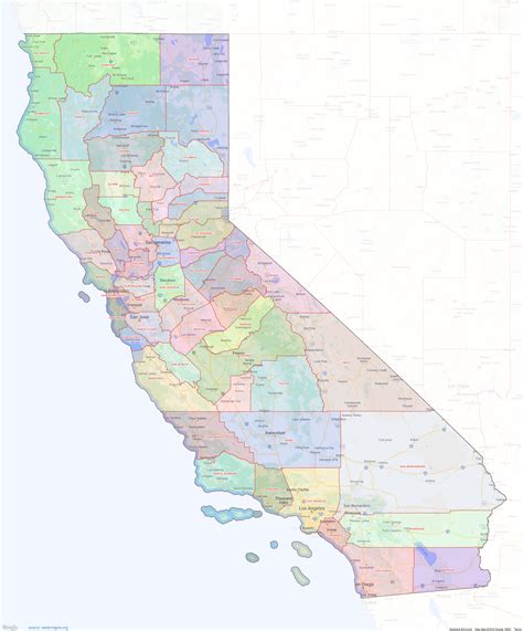 california county map shown  google maps