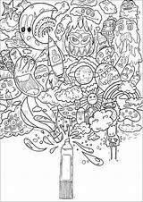 Doodle Coloring Pages Kids Color Doodling Magic Print Children Spray Printable Little Just Adult Adults Bomb Send Will Artist Justcolor sketch template