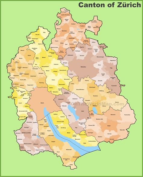canton  zuerich municipality map