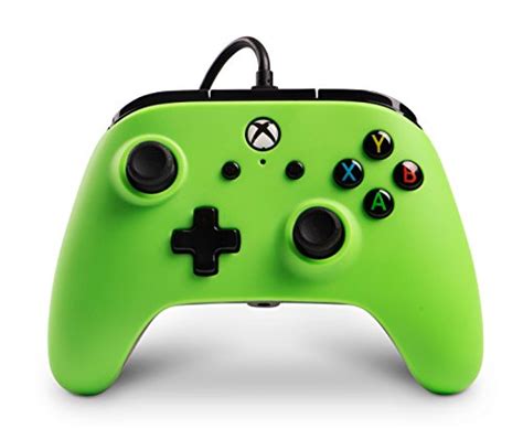 enhanced wired controller  xbox  green gamepad wired video game controller gaming
