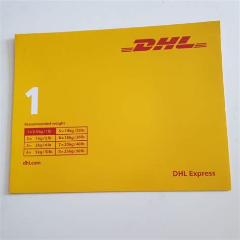 dhl cardboard document envelope  size  pocket pcs shopee malaysia