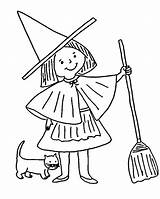 Coloring Pages Halloween Cat Witch Print Little Her Angela Talking Tom Thema Getcolorings sketch template