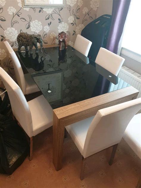 seater glass top dining table  cardenden fife gumtree