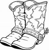 Cowboy Boots Cowgirl Western Drawing Rodeo Boot Decal Horse Coloring Clip Riding Truck Pages Vinyl Car Decor Sticker Country Window sketch template