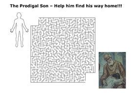 prodigal son maze puzzle  sfy teaching resources