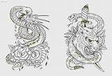 Coloring Book Tattoo Books Color Sketches Tattoos Dragon Animals Pages sketch template