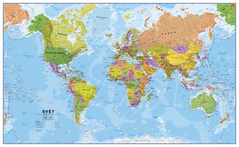 politicka nastenna mapa sveta  cj nastenne mapycz