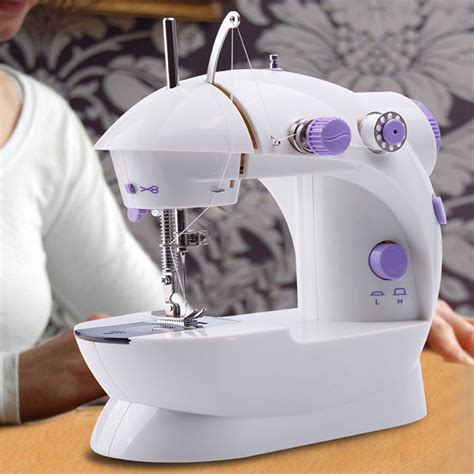 portable electric mini hand held adjustable  speed sewing machine household desktop  led