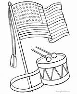 Coloring Pages Flag Printable American Patriotic July 4th States United Independence Drawing Flags Usa Drum Kids Color History Print Vector sketch template