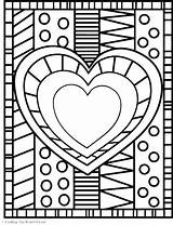Coloring Abstract Pages Heart Mandala Getdrawings sketch template