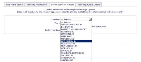 court pc docket number search tab