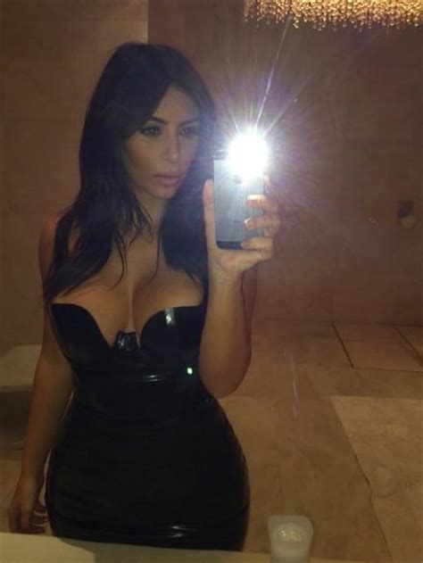 Kim Kardashian Selfie Alert Look At My Cleavage The