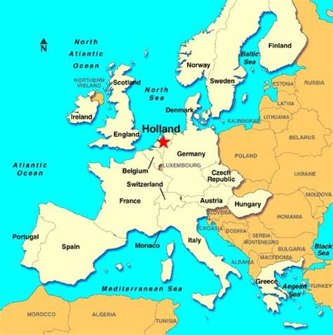 Holland Map Europe Map Of Holland Europe Western Europe