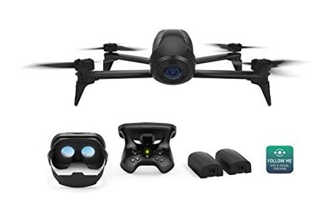 parrot pack drone quadricoptere bebop  power lunette fpv skycontroller  noir drones drone