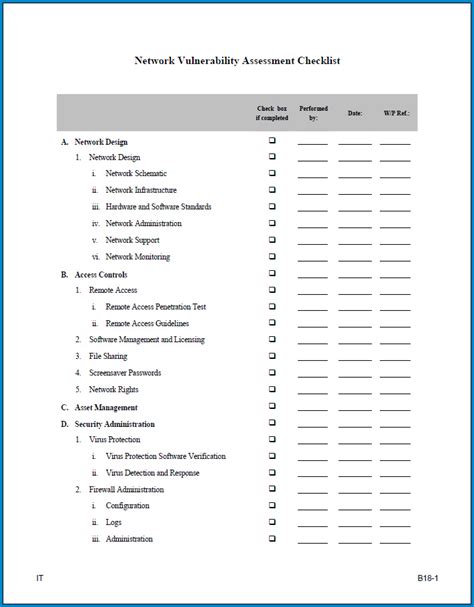 printable  assessment checklist template checklist templates