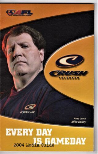 Colorado Crush Afl 2004 Arena Football League Team Media Guide Ebay