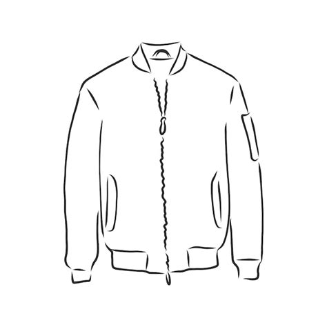 premium vector bomber sketch bomber jacket vector sketch illustration